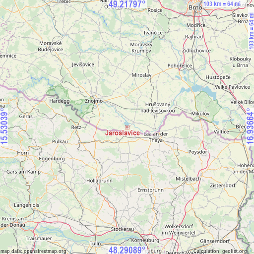 Jaroslavice on map