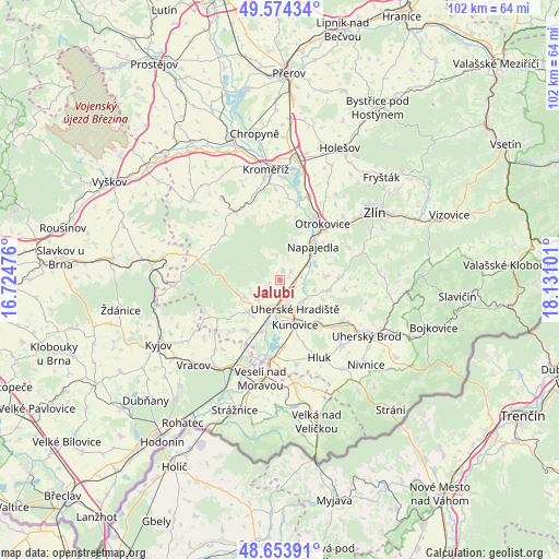 Jalubí on map