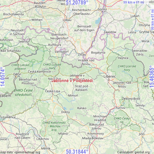 Jablonné v Podještědí on map