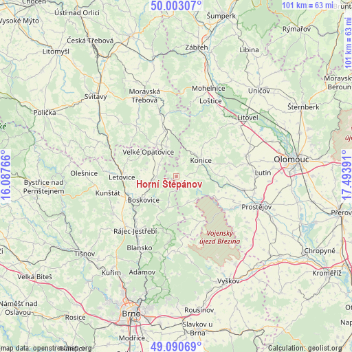 Horní Štěpánov on map