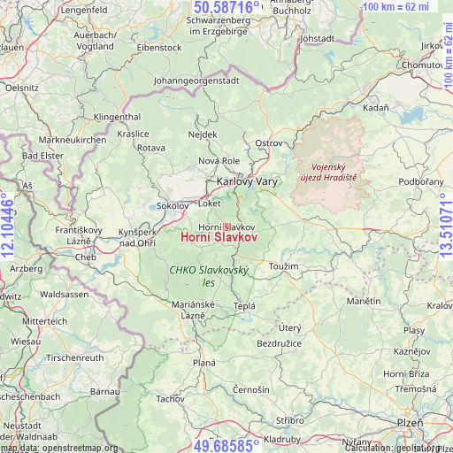 Horní Slavkov on map