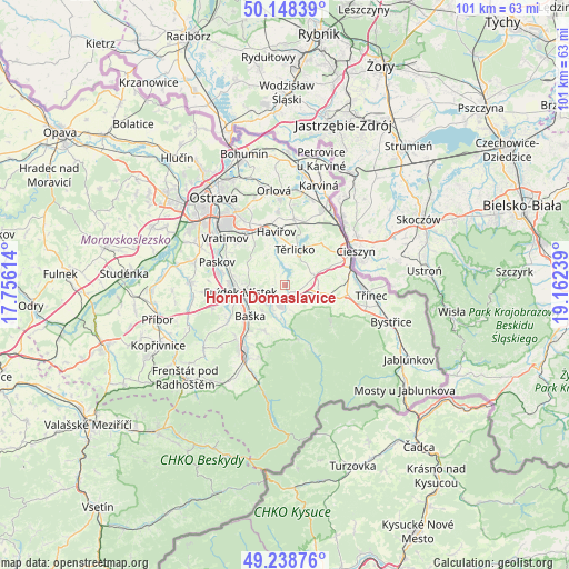 Horní Domaslavice on map