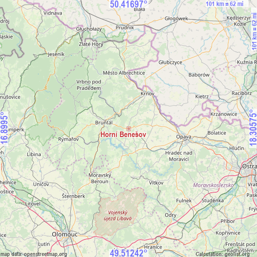 Horní Benešov on map