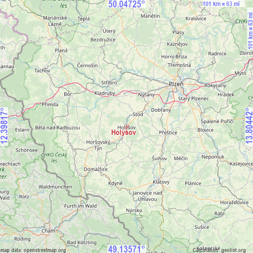 Holýšov on map