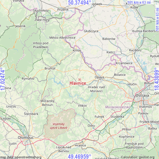 Hlavnice on map