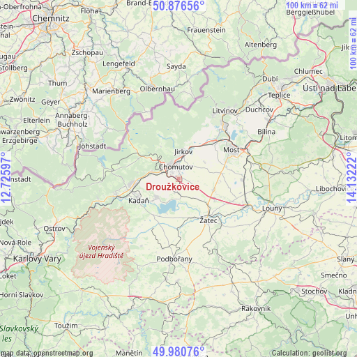 Droužkovice on map