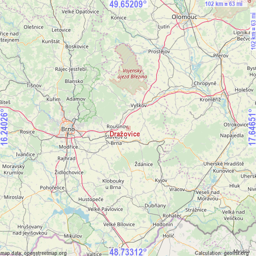 Dražovice on map