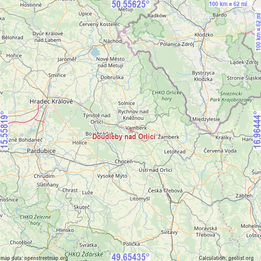 Doudleby nad Orlicí on map