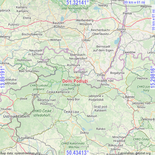 Dolní Podluží on map