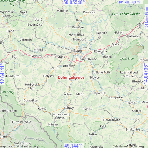 Dolní Lukavice on map