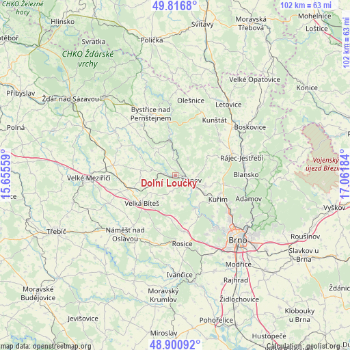 Dolní Loućky on map