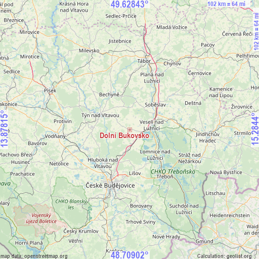 Dolní Bukovsko on map