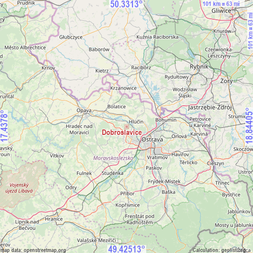 Dobroslavice on map