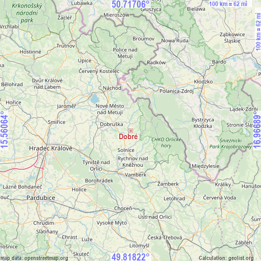 Dobré on map