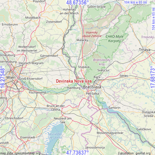 Devínska Nová Ves on map