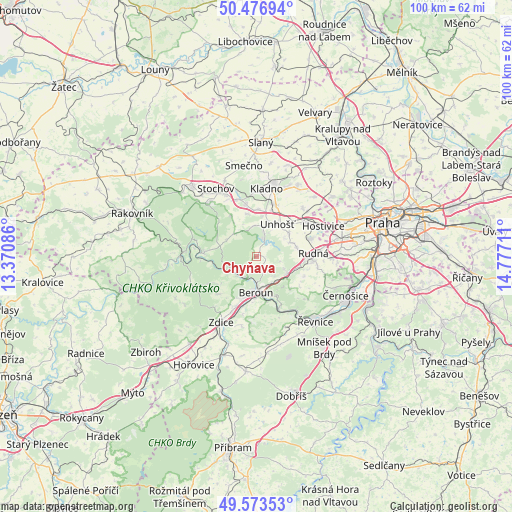 Chyňava on map