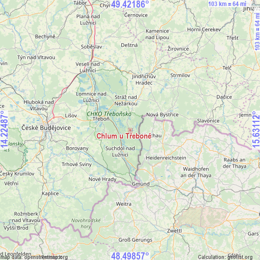 Chlum u Třeboně on map