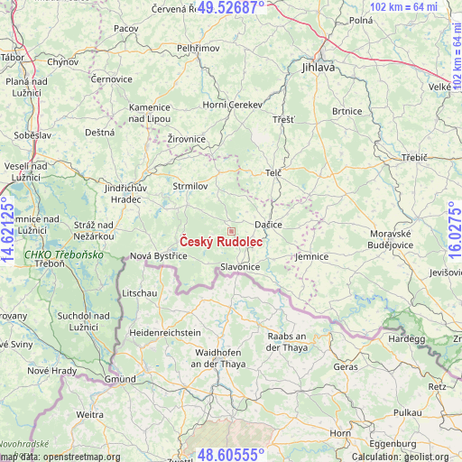 Český Rudolec on map