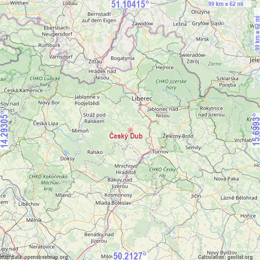 Český Dub on map