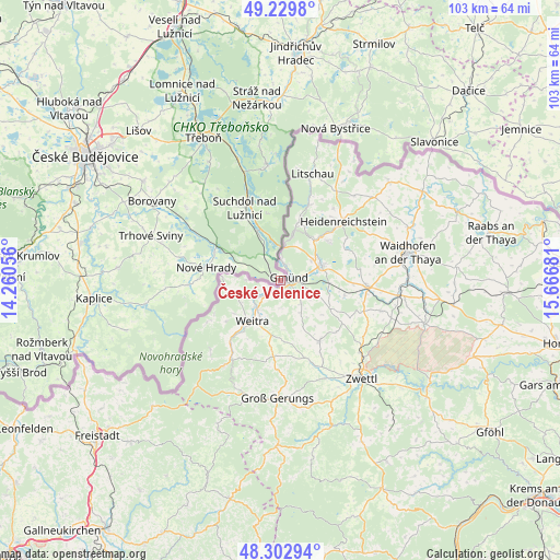 České Velenice on map