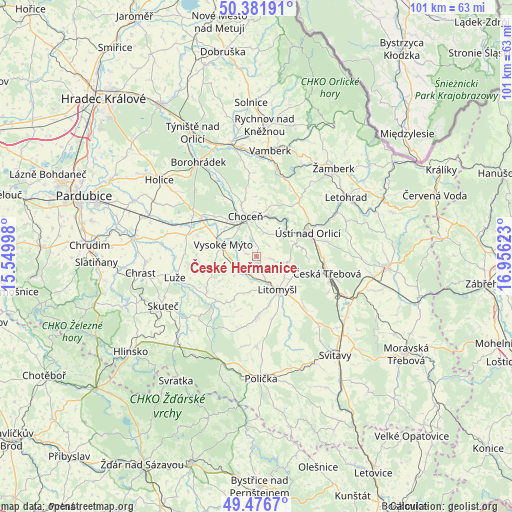 České Heřmanice on map