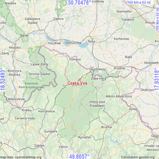 Česká Ves on map