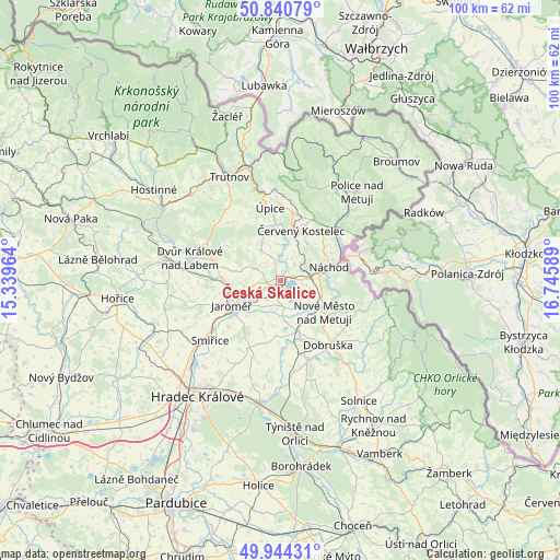 Česká Skalice on map