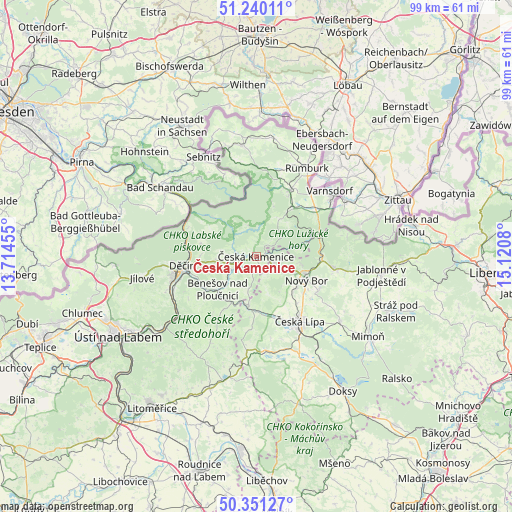 Česká Kamenice on map