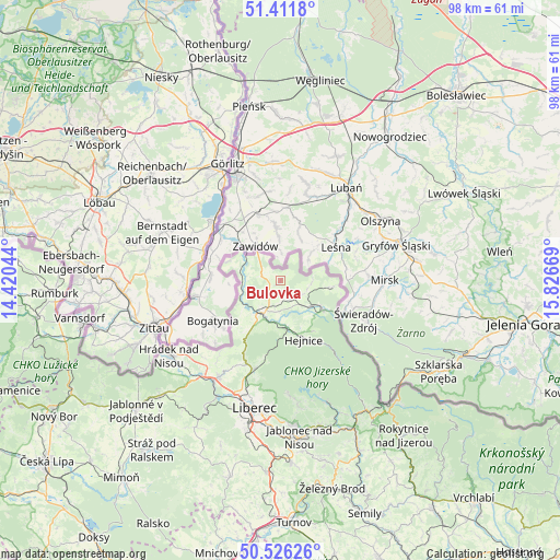 Bulovka on map