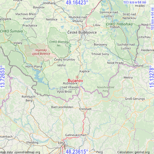 Bujanov on map