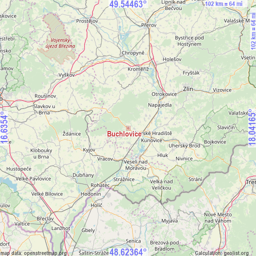 Buchlovice on map