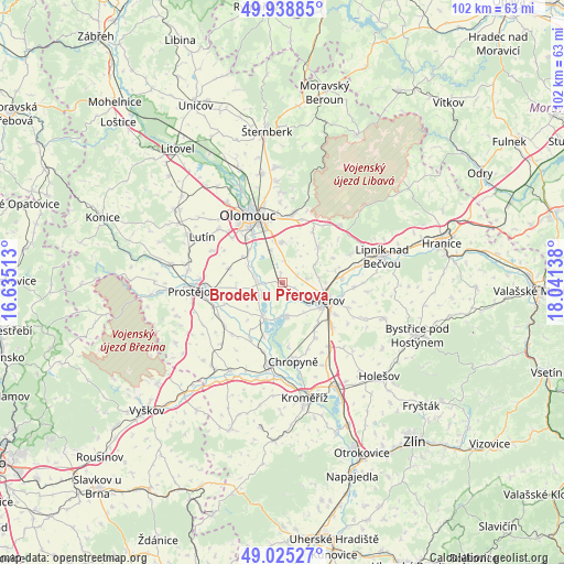 Brodek u Přerova on map