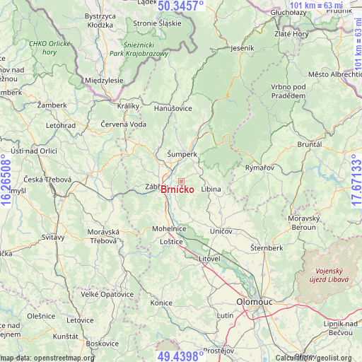 Brníčko on map