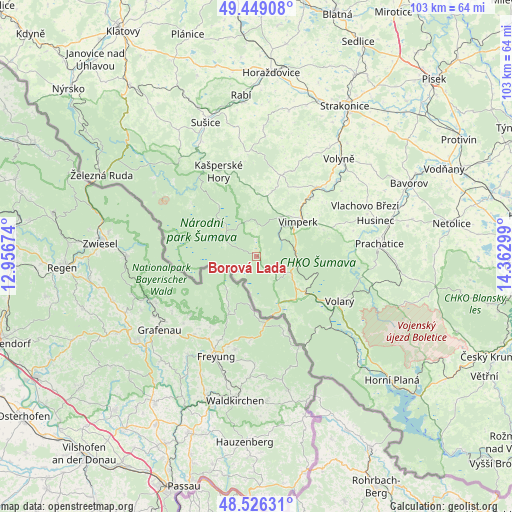 Borová Lada on map
