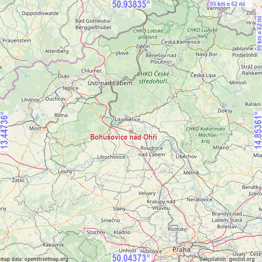 Bohušovice nad Ohří on map