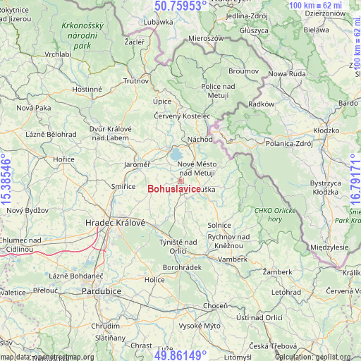 Bohuslavice on map