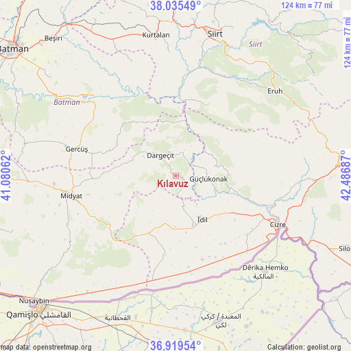 Kılavuz on map