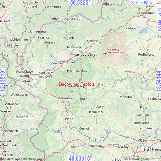 Bečov nad Teplou on map