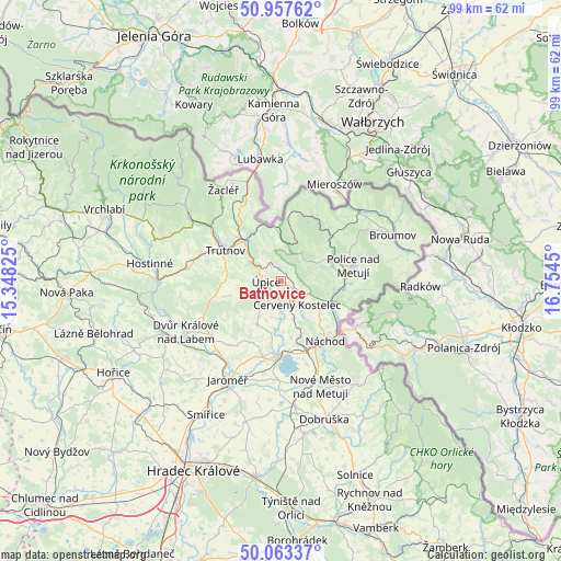 Batňovice on map