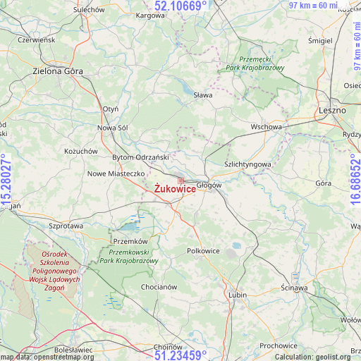 Żukowice on map