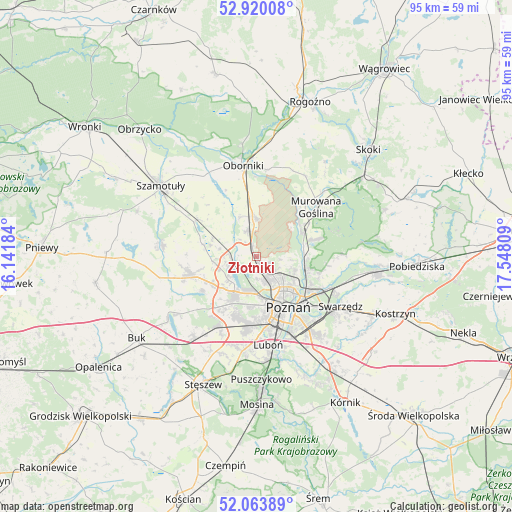 Złotniki on map