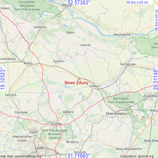 Nowe Zduny on map