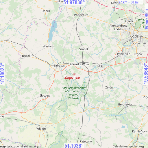 Zapolice on map