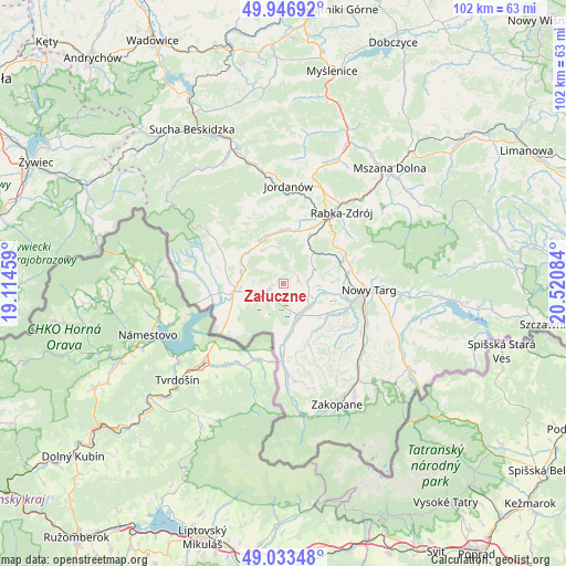 Załuczne on map