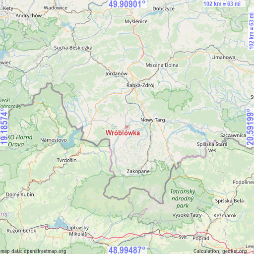 Wróblówka on map