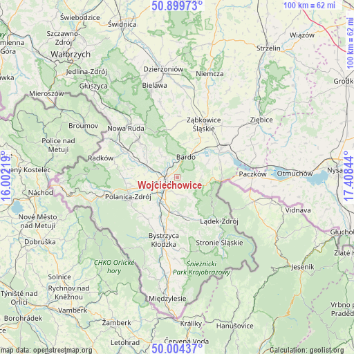 Wojciechowice on map