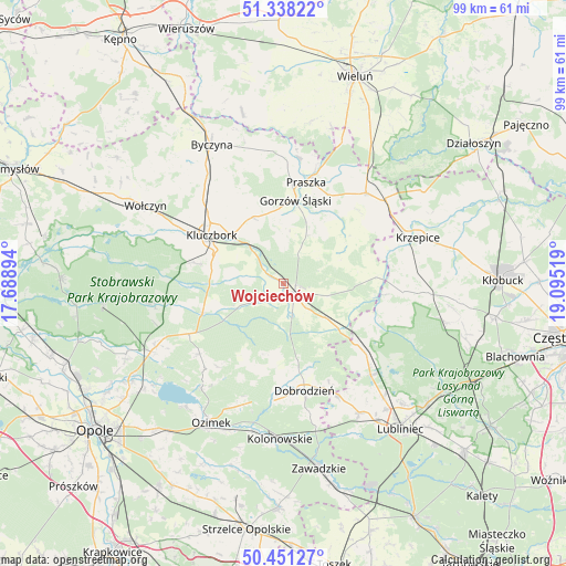Wojciechów on map