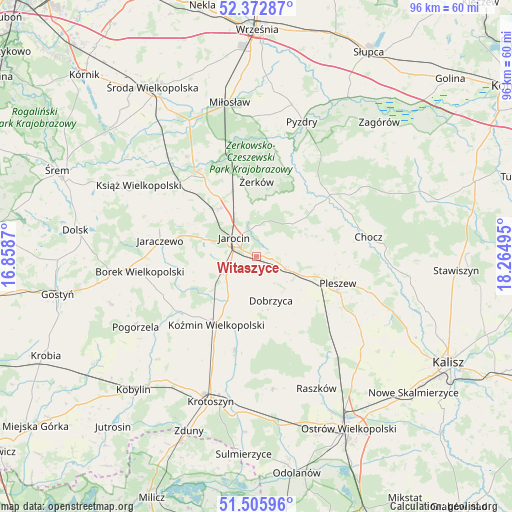 Witaszyce on map