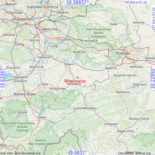 Witanowice on map