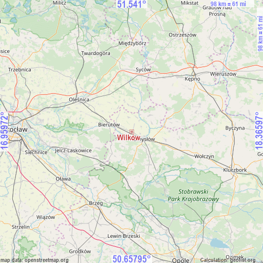 Wilków on map